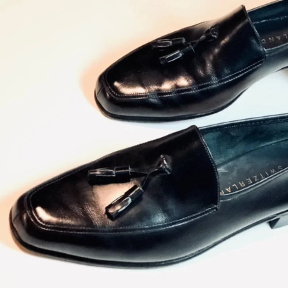Rare Find Hand Numbered Black Swiss Bally Lancer 626 Loafers Look New ! Size 9M - Picture 3 of 9